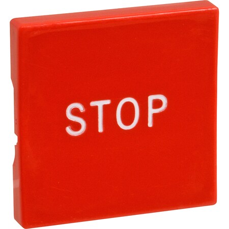 Allpoints Button, Red/Sq W/ Stop Marking 8014206